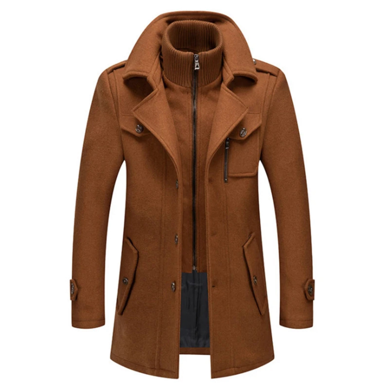 TRENCH OVERCOAT - BROWN