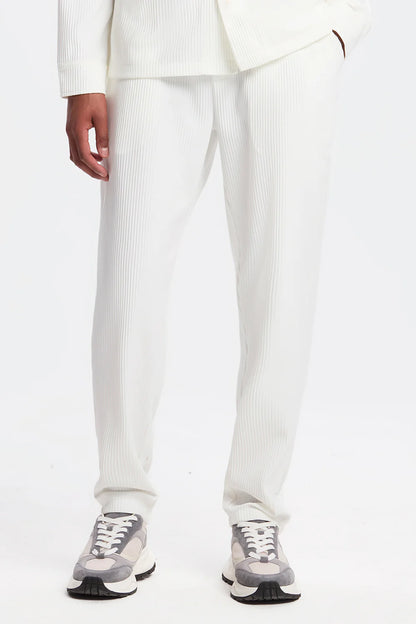 PLEATED TROUSER - WHITE