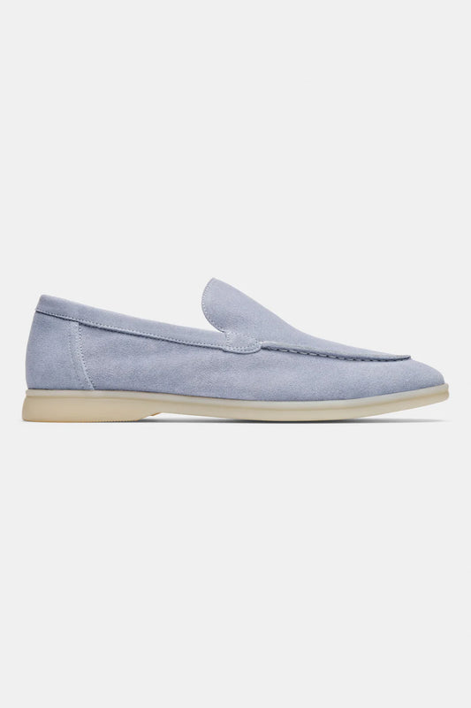 SUEDE CASUAL LOAFER - SKY BLUE