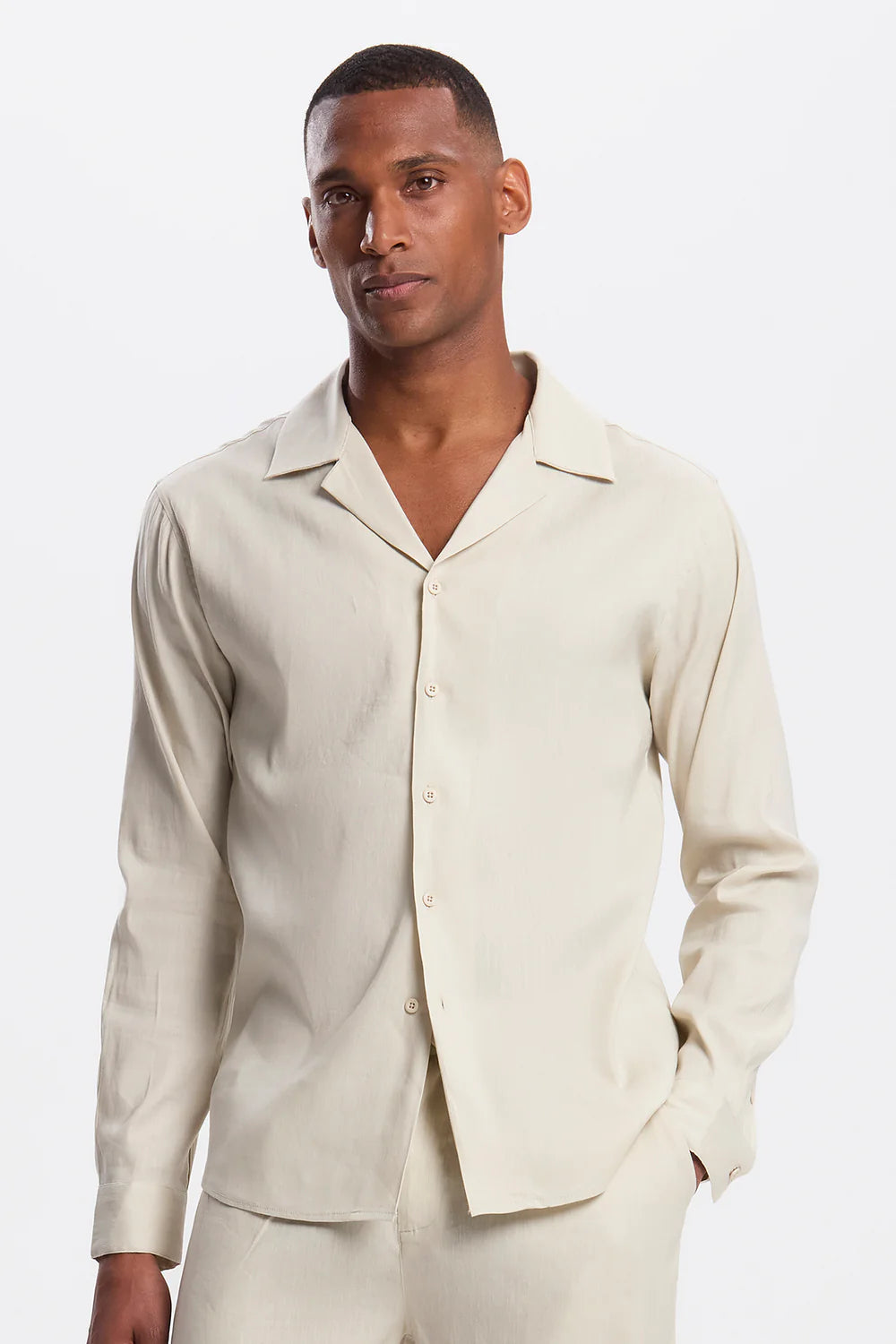 LINEN SHIRT - BEIGE