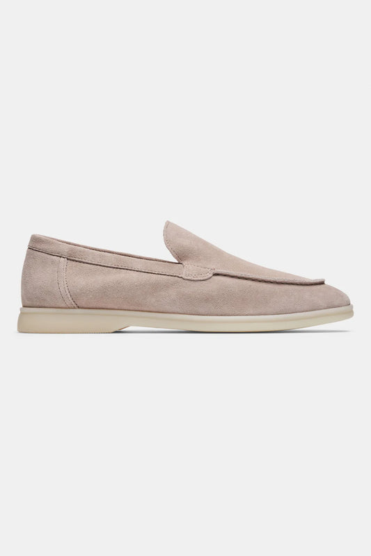 SUEDE CASUAL LOAFER - TAUPE