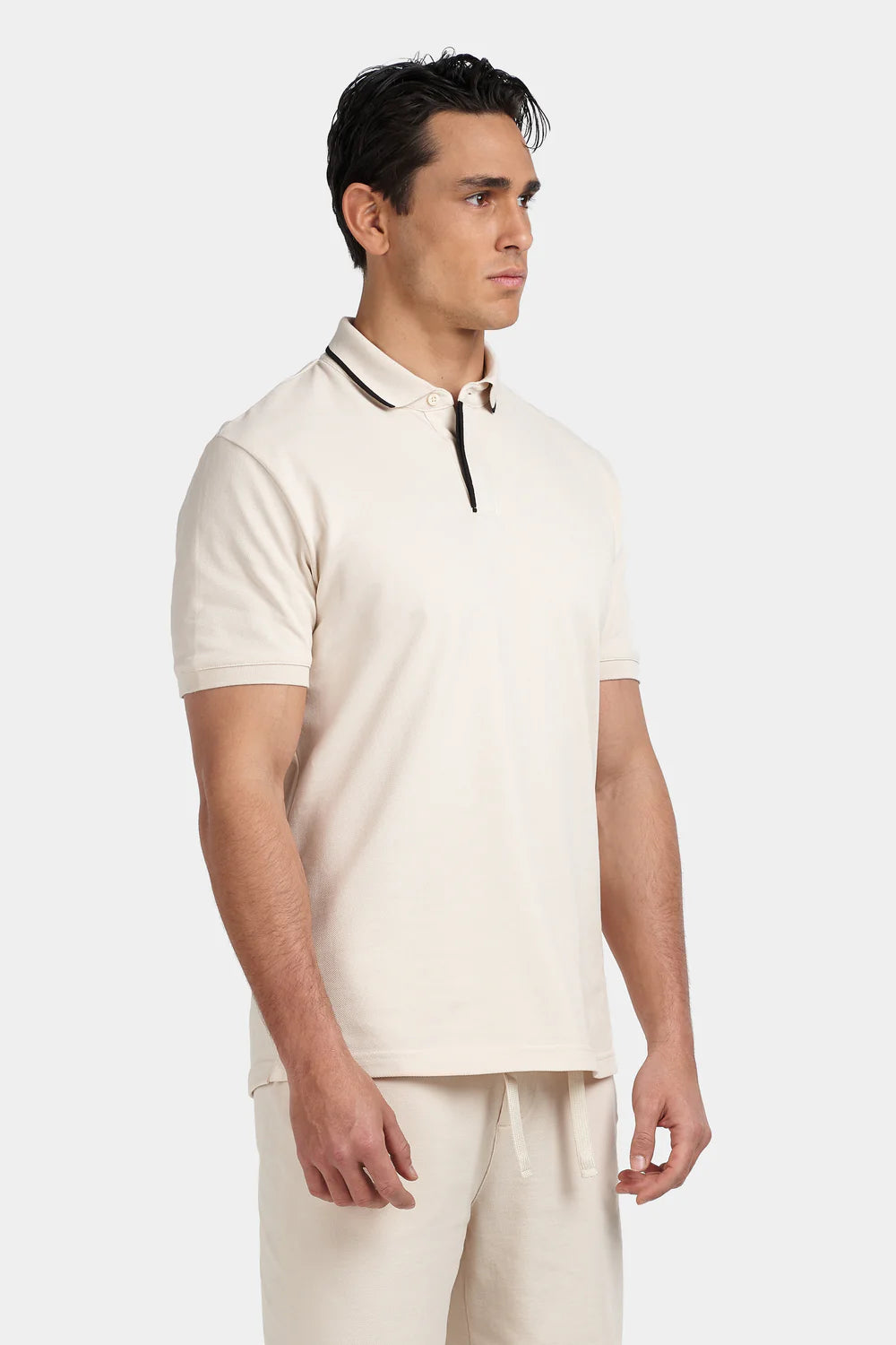 PRESTON POLO T SHIRT - BEIGE