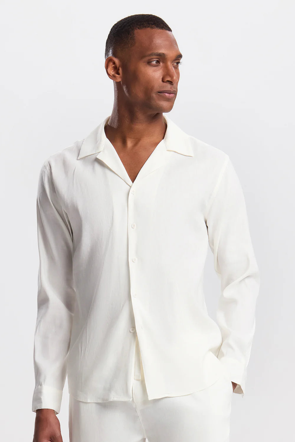 LINEN SHIRT - WHITE
