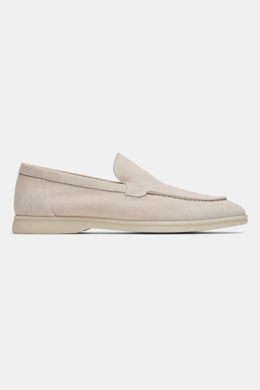 SUEDE CASUAL LOAFER - LIGHT TAN