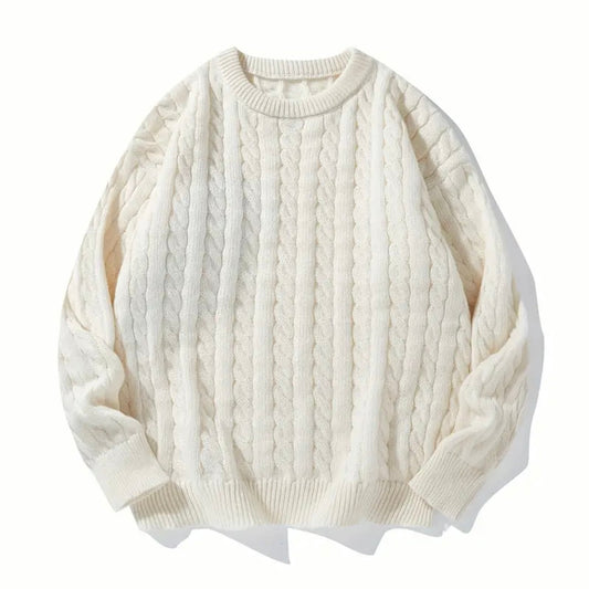 KNITTED HEAVYWEIGHT JUMPER - WHITE