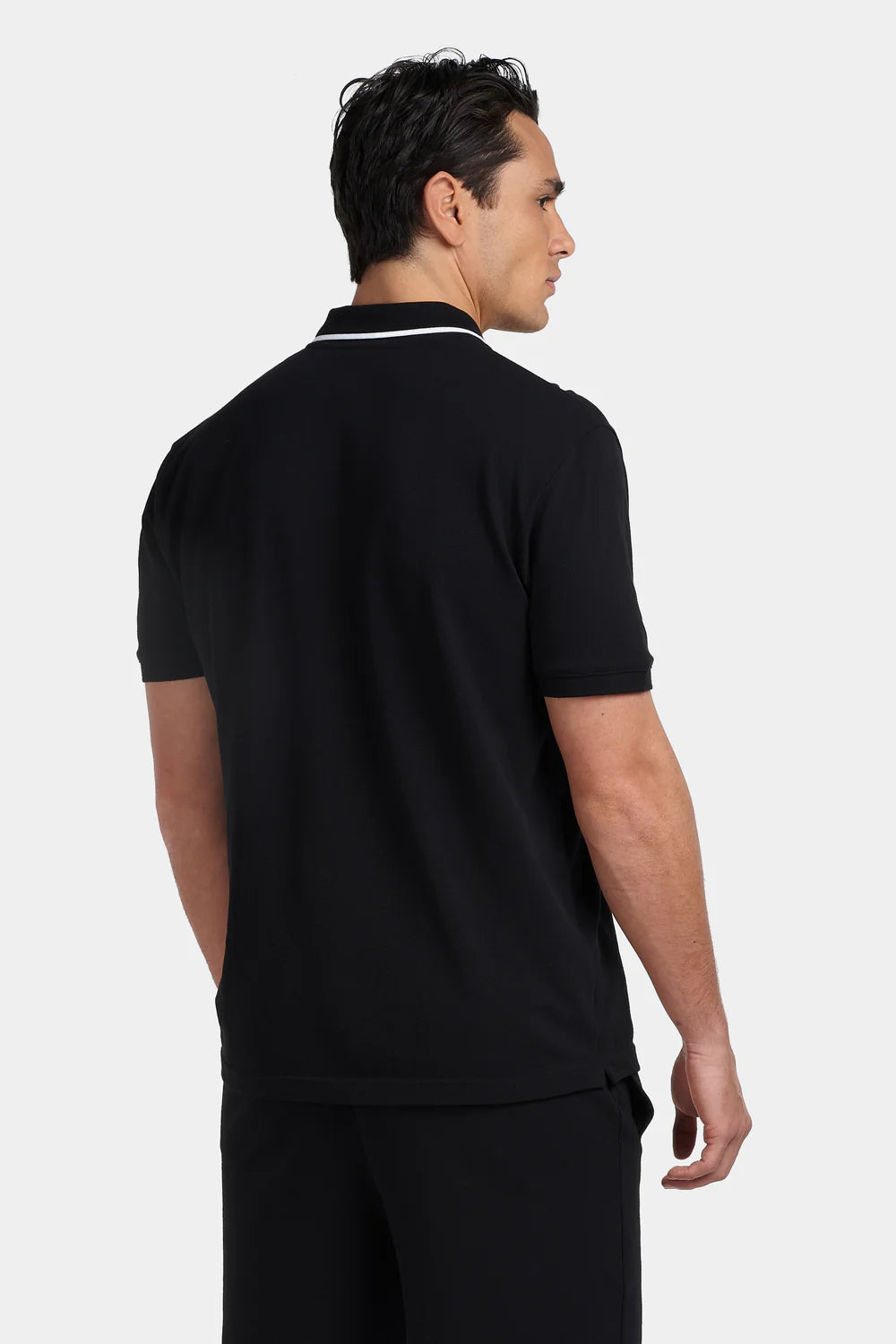 PRESTON POLO T SHIRT - BLACK