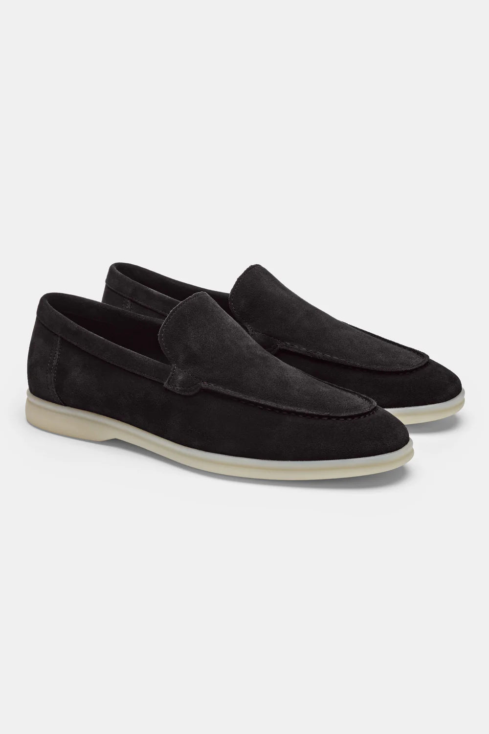 SUEDE CASUAL LOAFER - BLACK