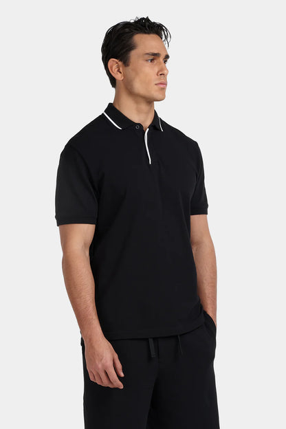 PRESTON POLO T SHIRT - BLACK