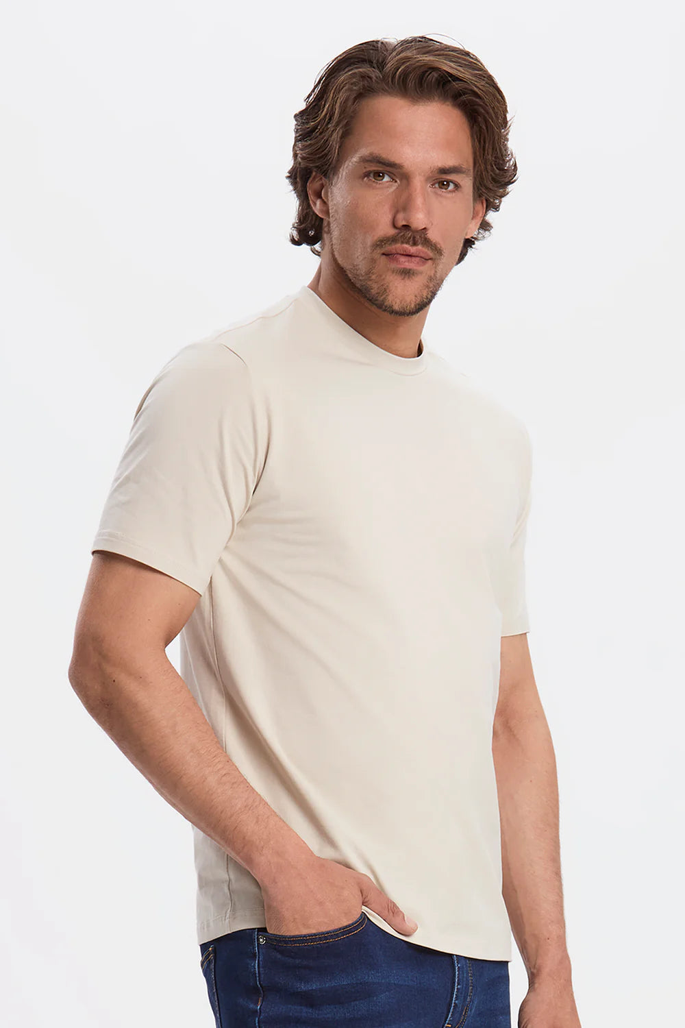 STAPLE LIGHTWEIGHT T SHIRT - SAND