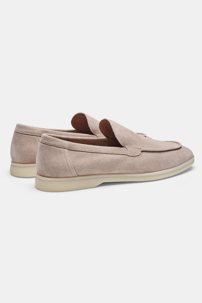 SUEDE CASUAL LOAFER - TAUPE