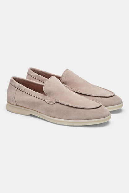 SUEDE CASUAL LOAFER - TAUPE