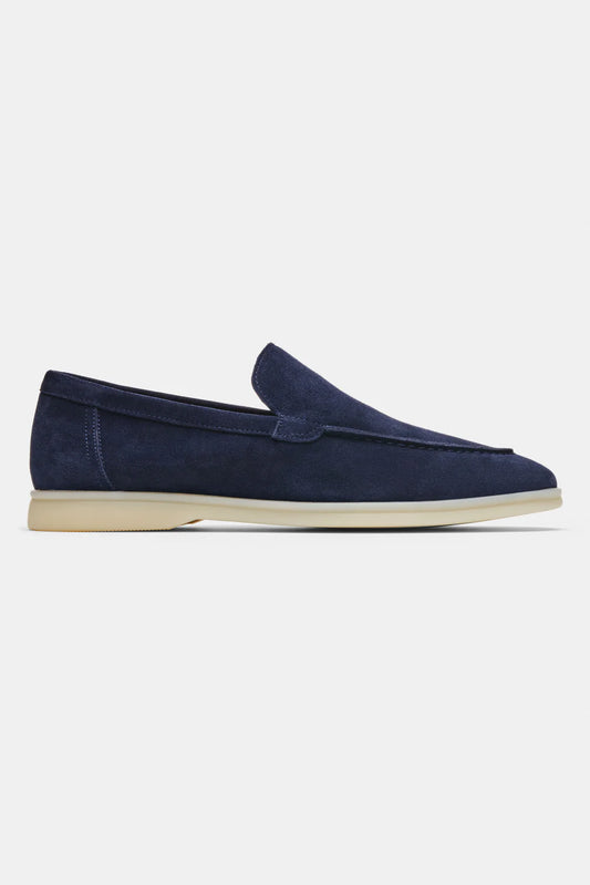 SUEDE CASUAL LOAFER - NAVY