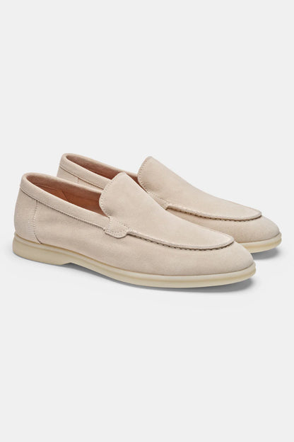 SUEDE CASUAL LOAFER - LIGHT TAN