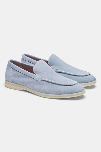 SUEDE CASUAL LOAFER - SKY BLUE
