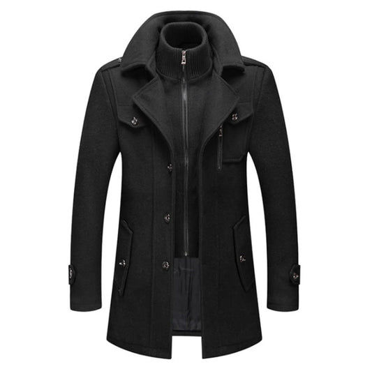 TRENCH OVERCOAT - BLACK